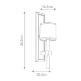 Elegant Celestial Wall Sconce with Crinkle Shade and Cambridge Bronze Finish