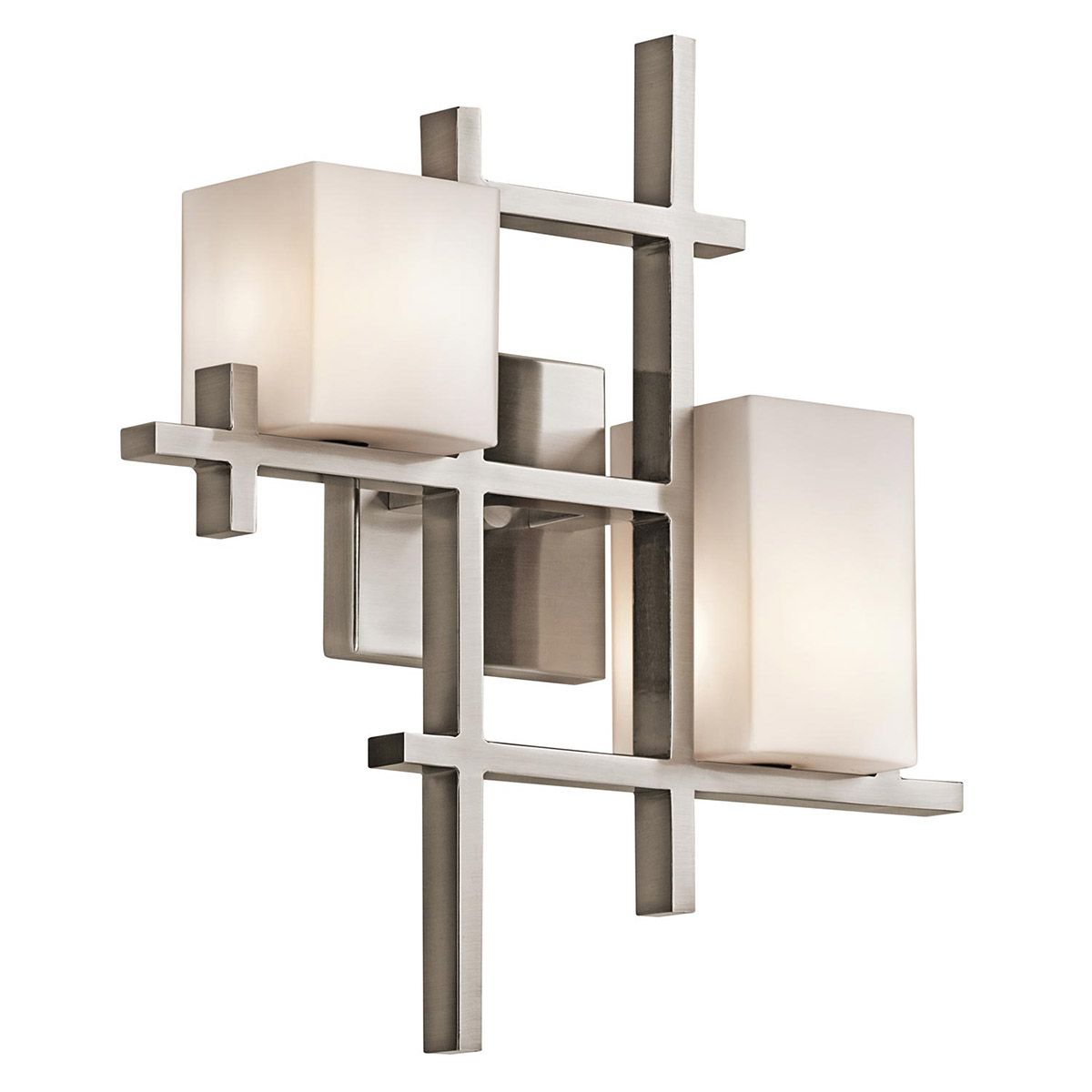 Modern Nickel Art Deco Wall Sconce - City Lights Collection
