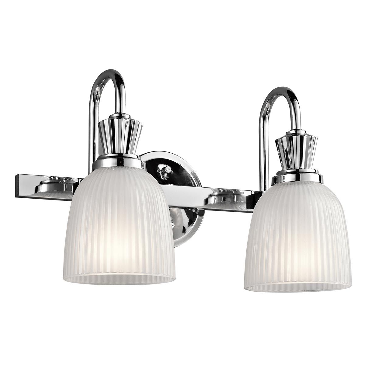 Cora Polished Chrome 2-Light LED Bathroom Wall Fixture