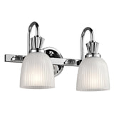 Cora Polished Chrome 2-Light LED Bathroom Wall Fixture