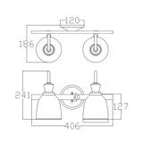 Cora Polished Chrome 2-Light LED Bathroom Wall Fixture