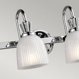 Cora Elegance: Polished Chrome 4-Light Bathroom Wall Fixture