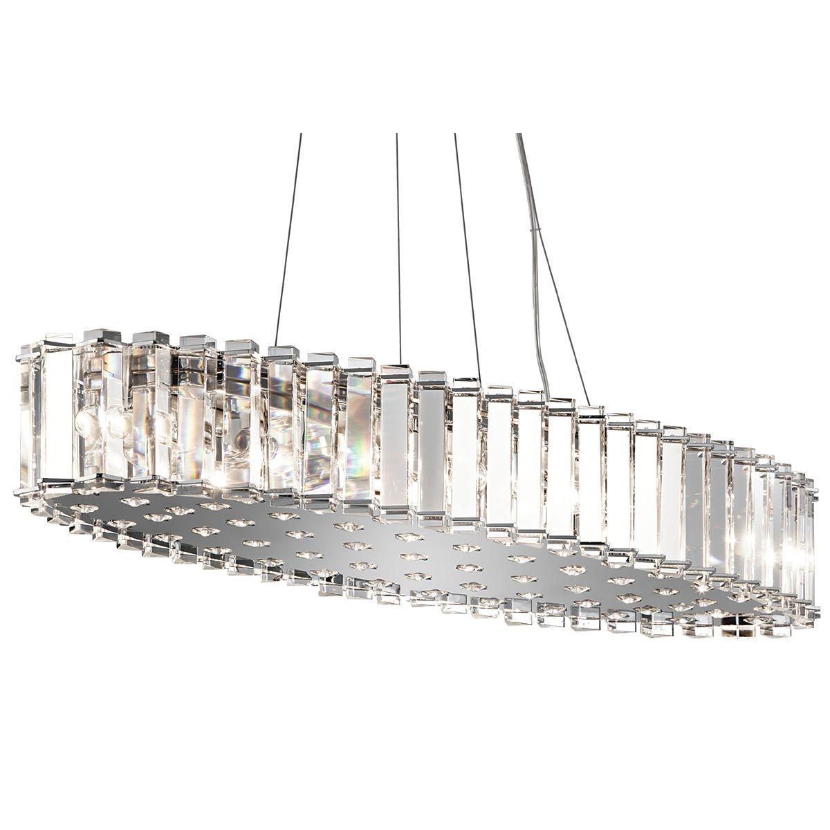 Crystal Skye 12-Light LED Chrome Bathroom Pendant