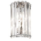 Gleaming Chrome Crystal Prism Wall Light