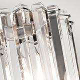 Gleaming Chrome Crystal Prism Wall Light