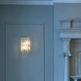 Gleaming Chrome Crystal Prism Wall Light
