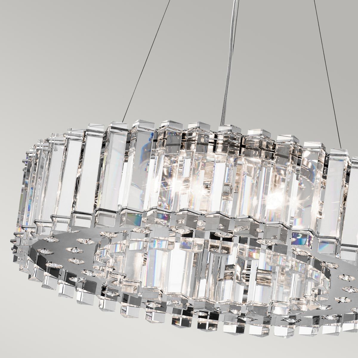 Radiant Elegance: Modern Crystal Prism LED Chandelier