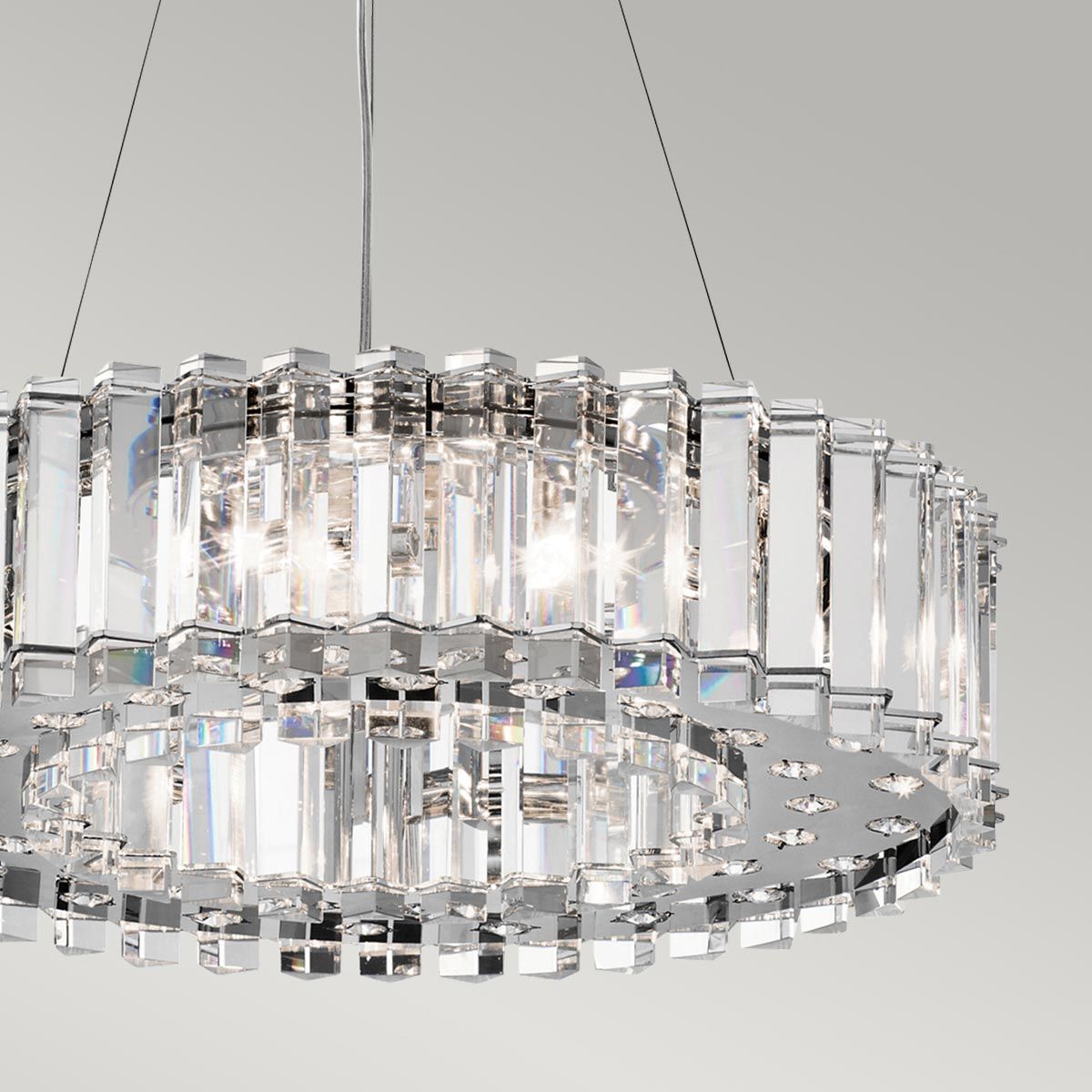 Radiant Elegance: Modern Crystal Prism LED Chandelier