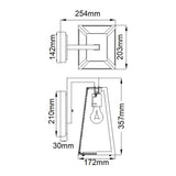 Delison Medium Wall Lantern in Rubbed Bronze Finish