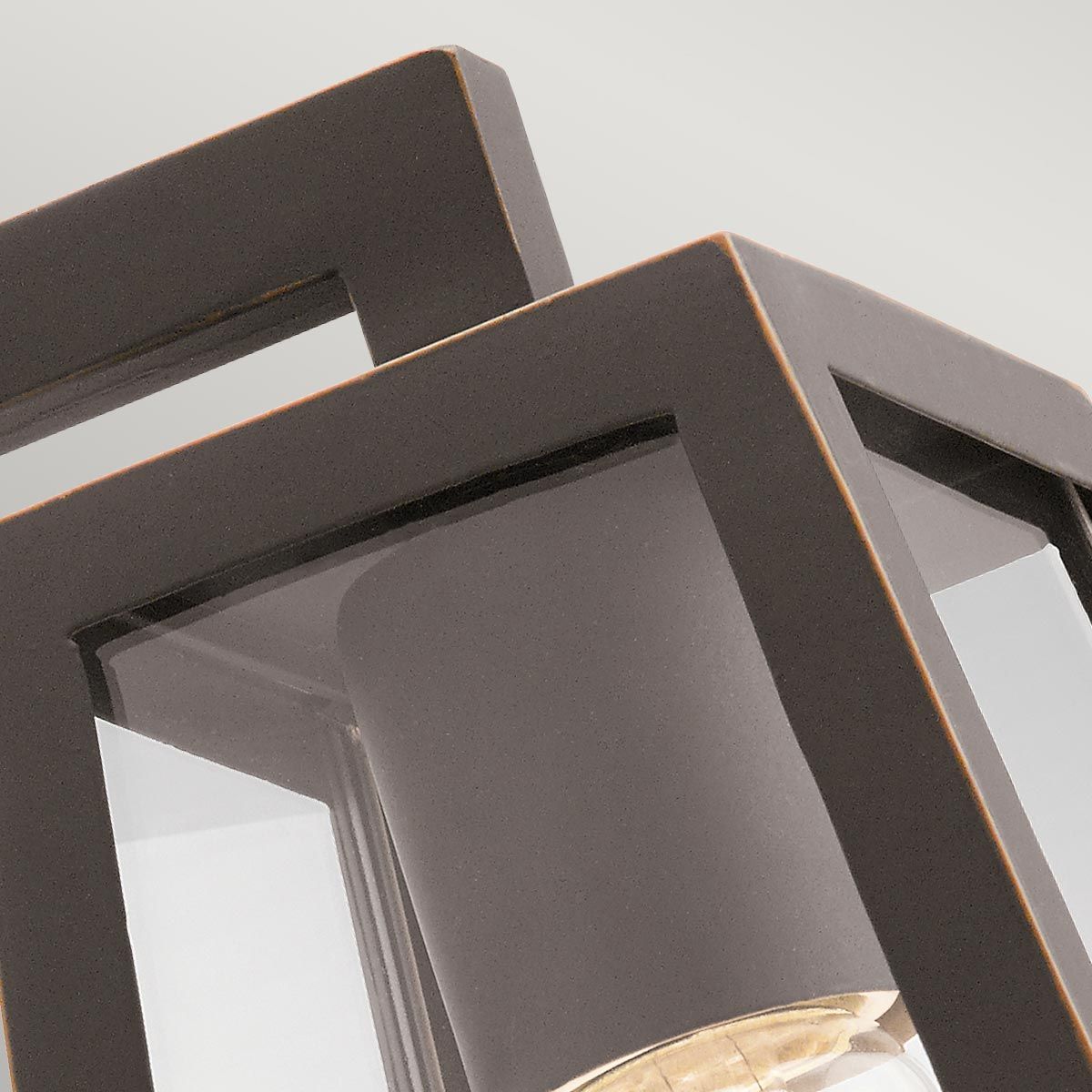 Rubbed Bronze Outdoor Wall Lantern - Delison Collection
