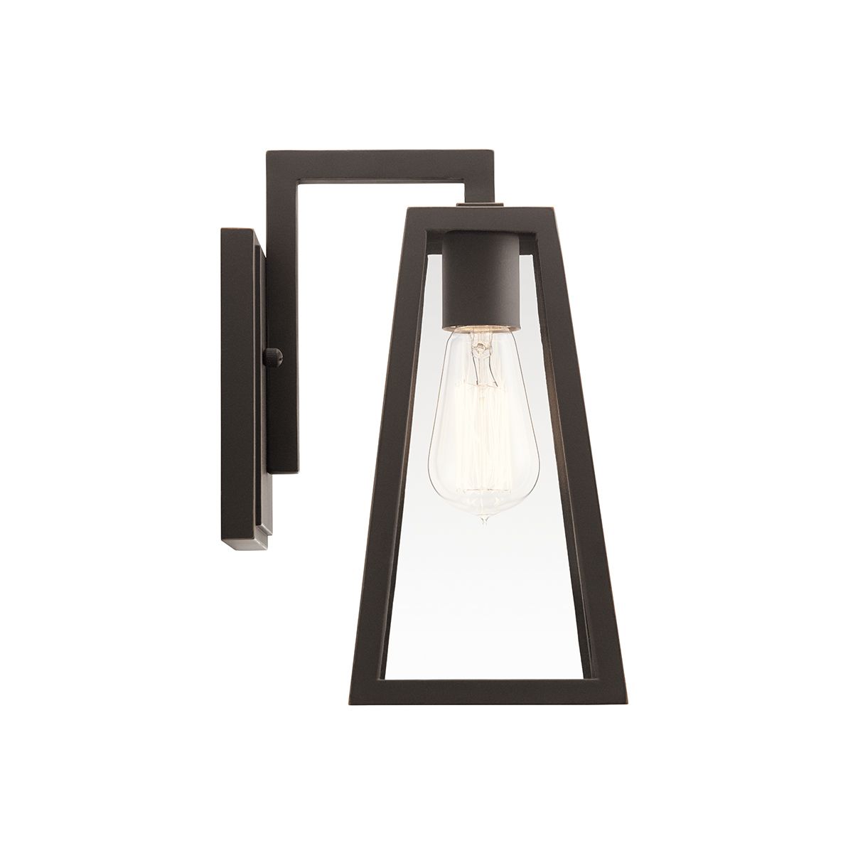 Rubbed Bronze Outdoor Wall Lantern - Delison Collection