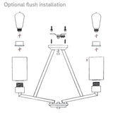 Deryn Distressed Antique Grey 3-Light Coastal Chandelier