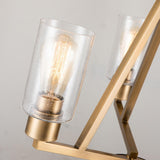 Deryn 3-Light Modern Brass Chandelier with Seeded Glass