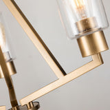 Deryn 3-Light Modern Brass Chandelier with Seeded Glass