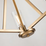 Deryn 3-Light Modern Brass Chandelier with Seeded Glass