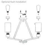 Deryn 3-Light Modern Brass Chandelier with Seeded Glass