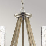 Deryn Distressed Antique Grey 5-Light Chandelier