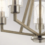 Deryn Distressed Antique Grey 5-Light Chandelier