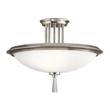 Dreyfus Modern 3-Light Pewter Ceiling Fixture