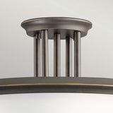 Dreyfus Trio Light Semi-Flush Ceiling Fixture in Olde Bronze