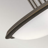 Dreyfus Trio Light Semi-Flush Ceiling Fixture in Olde Bronze