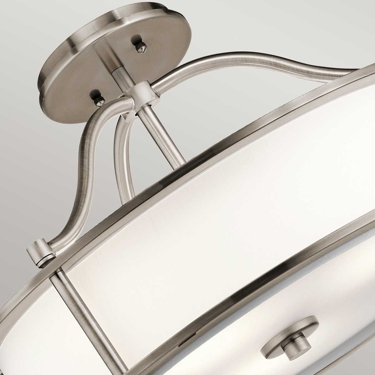 Emory Classic Pewter 3-Light Convertible Pendant/Semi Flush Fixture