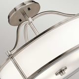 Emory Classic Pewter 3-Light Convertible Pendant/Semi Flush Fixture