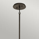 Emory 3-Light Pendant/Semi Flush in Classic Pewter with Off-White Drum Shade