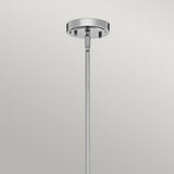 Everly Medium Chrome Pendant Light with Clear Glass Shade