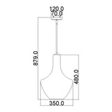 Everly 1-Light Small Pendant in Olde Bronze with Seeded Glass