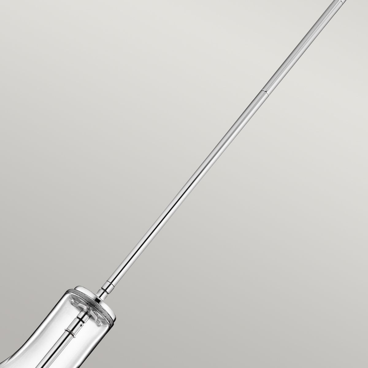 Everly Chrome Crystal Pendant Light with Clear Glass Shade