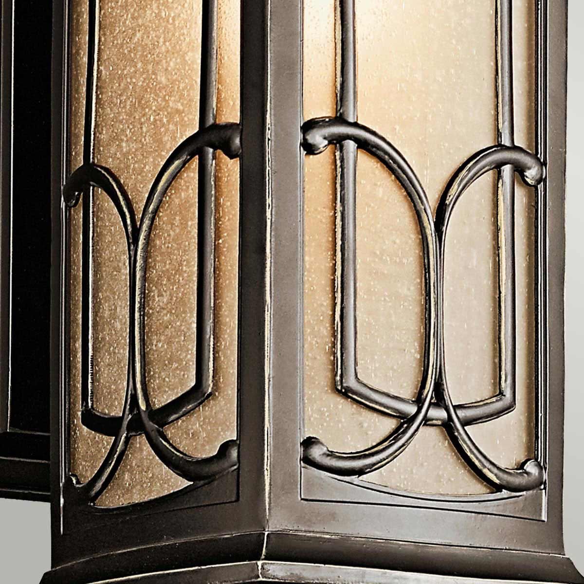 Franceasi Vintage Bronze Elegance Medium Flush Wall Light