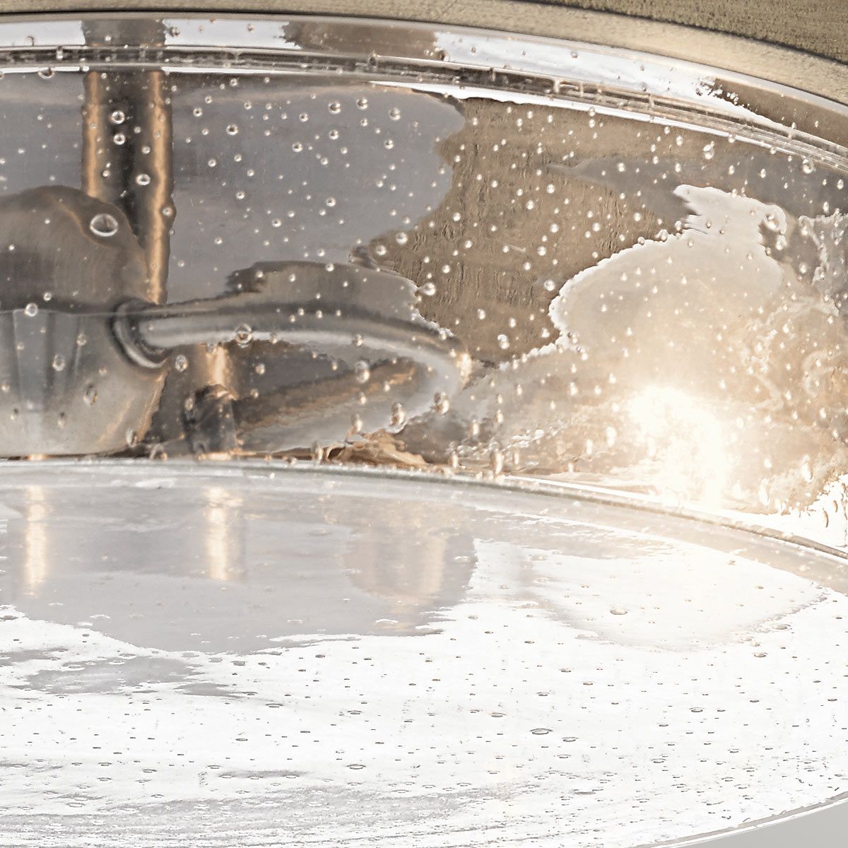 Distressed Antique Grey 2-Light Semi-Flush Ceiling Fixture