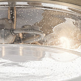 Distressed Antique Grey 2-Light Semi-Flush Ceiling Fixture