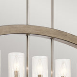 Elegant Grand Bank 5-Light Chandelier in Distressed Antique Gray
