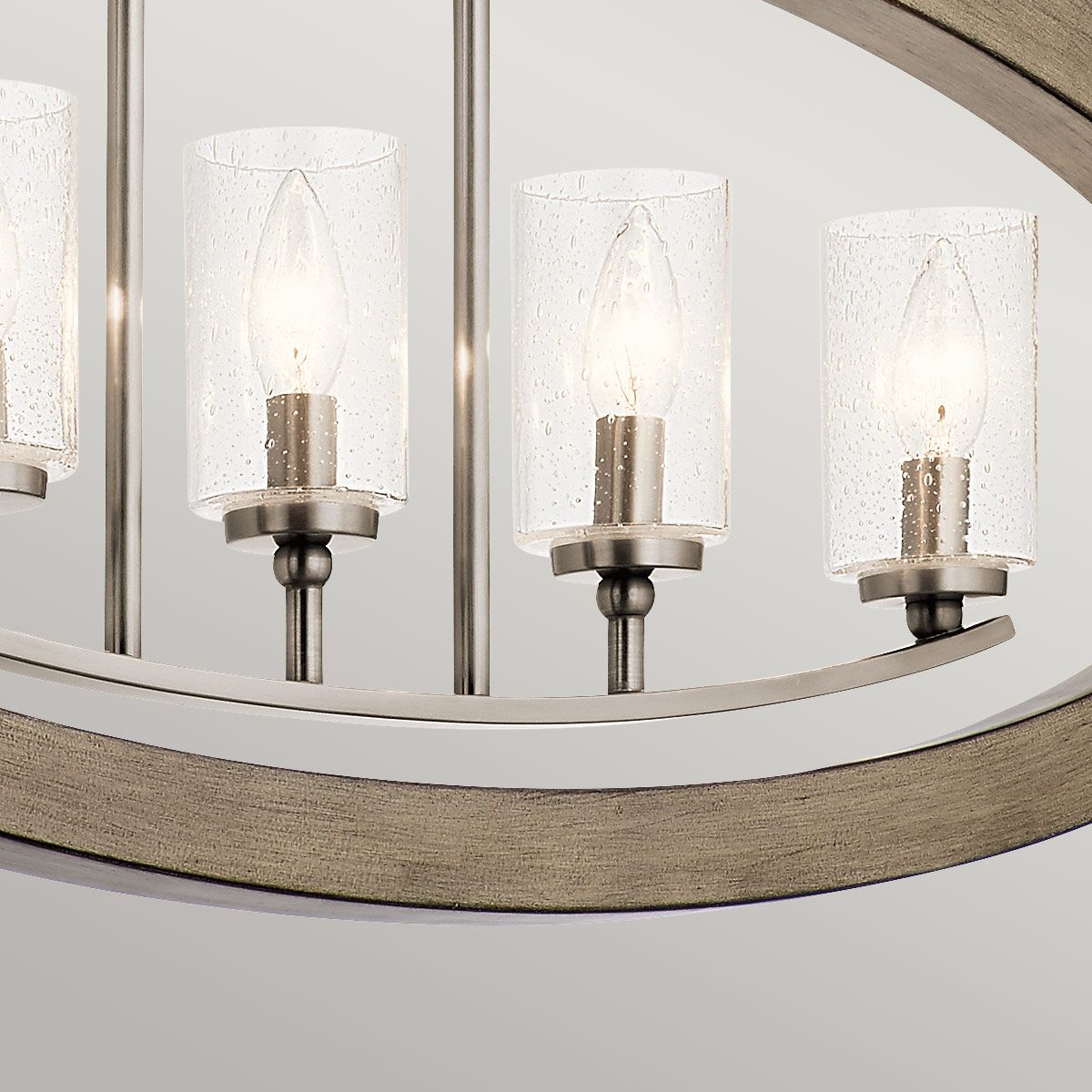 Elegant Grand Bank 5-Light Chandelier in Distressed Antique Gray