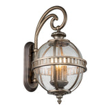 Halleron Victorian-Inspired Burnished Bronze Outdoor Wall Lantern