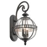 Halleron Small Two-Light Wall Fixture in Derry Bronze