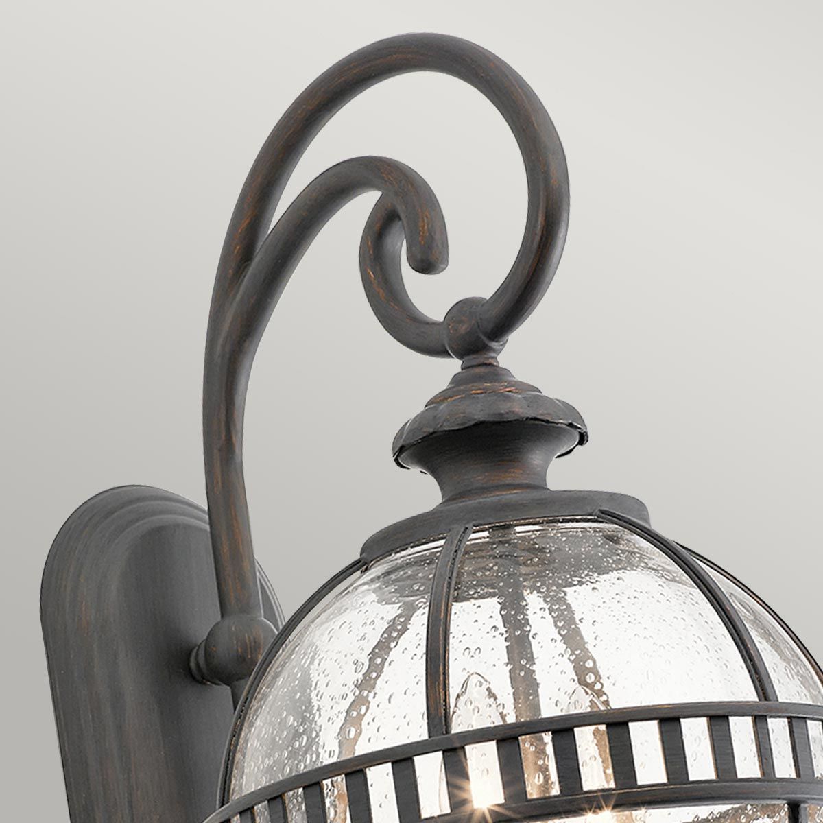 Halleron Small Two-Light Wall Fixture in Derry Bronze