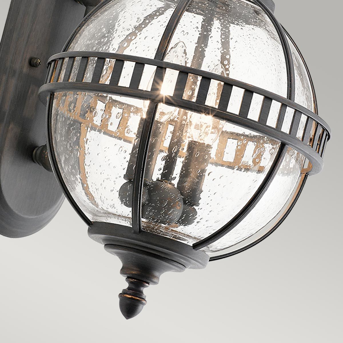 Halleron Small Two-Light Wall Fixture in Derry Bronze