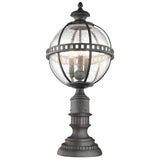 Halleron Trio Light Victorian Pedestal Lantern in Londonderry Finish