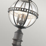 Halleron Trio Light Victorian Pedestal Lantern in Londonderry Finish