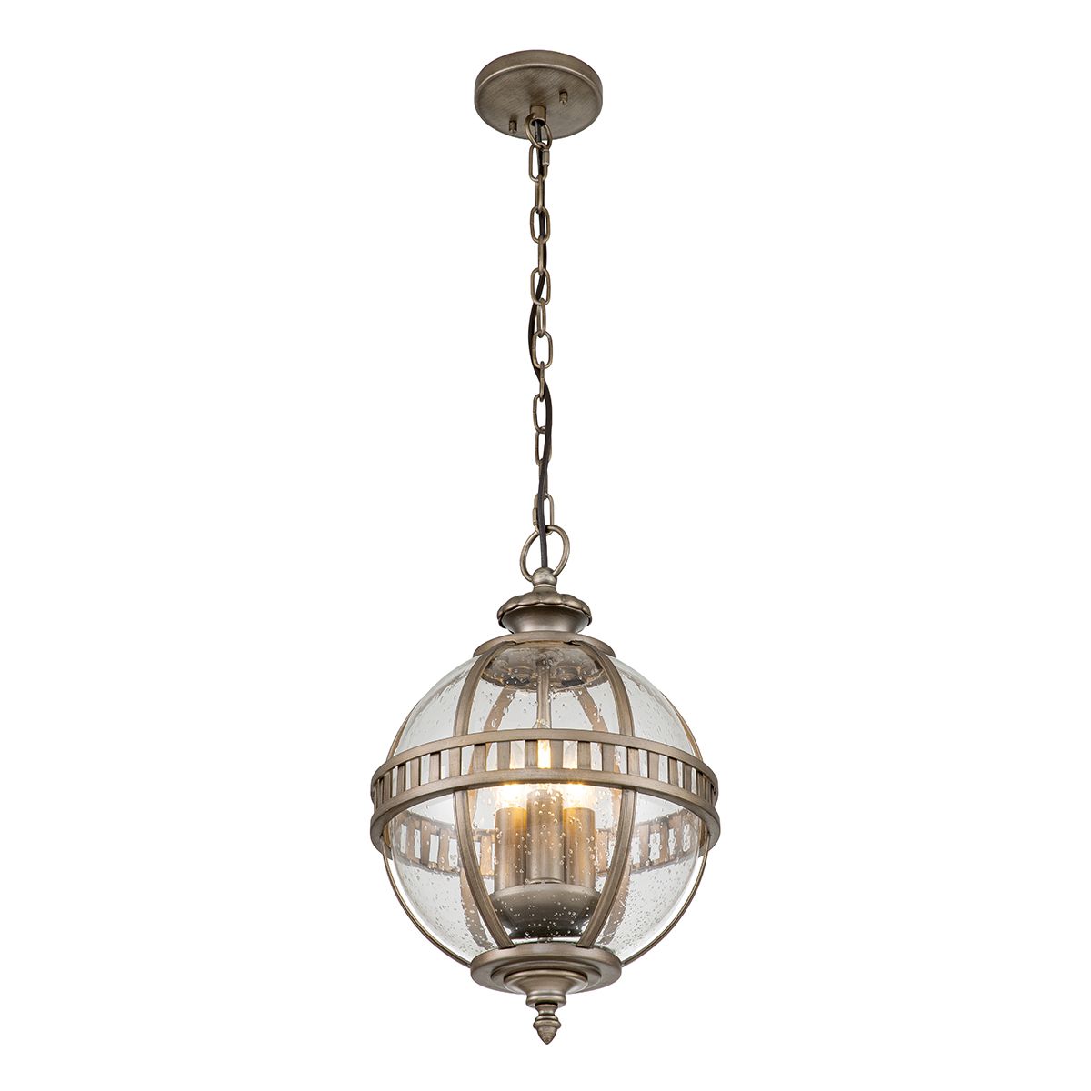 Elegant Victorian-Inspired 3-Light Outdoor Lantern in Burnished Bronze