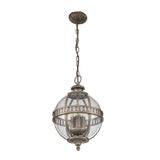 Elegant Victorian-Inspired 3-Light Outdoor Lantern in Burnished Bronze