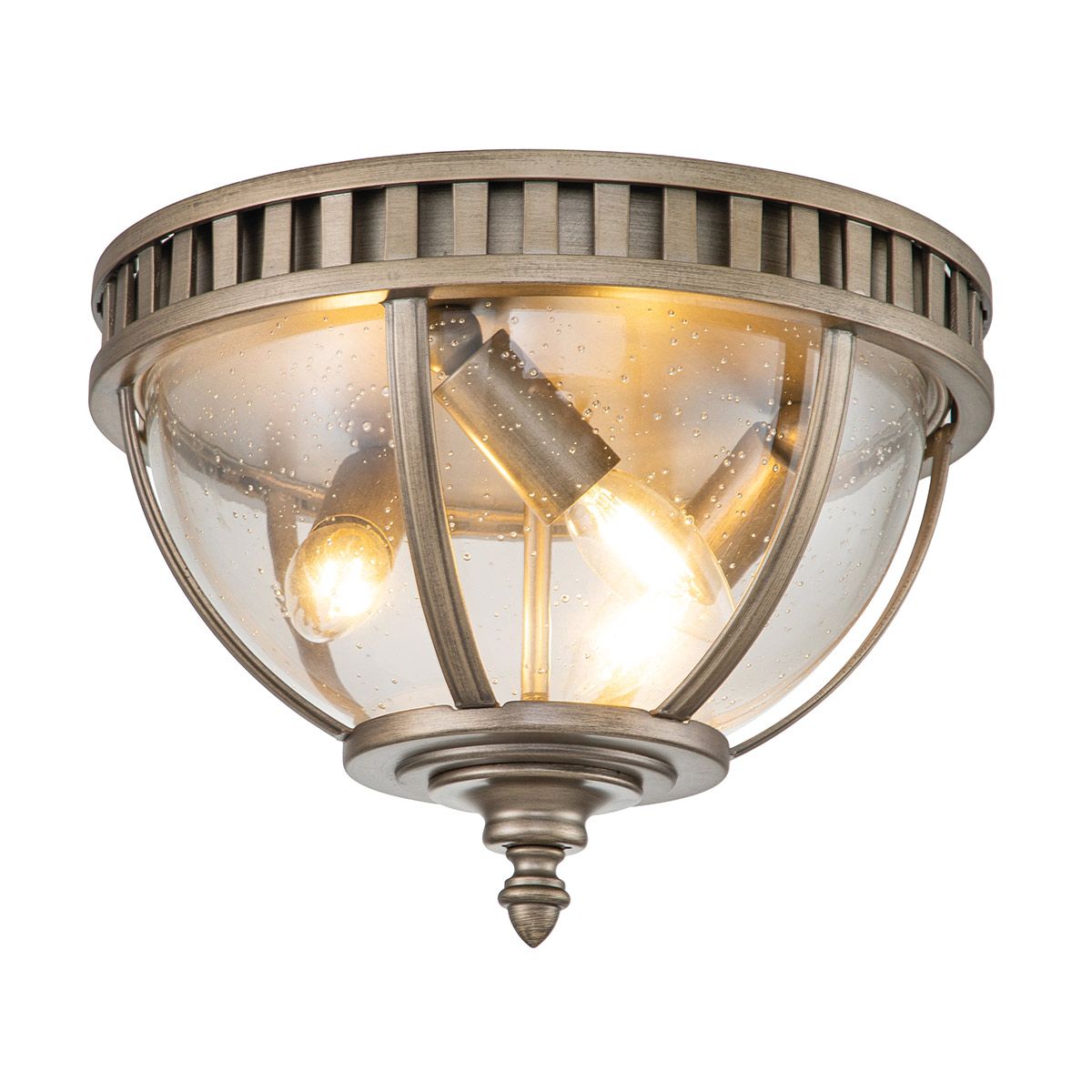 Halleron Victorian-Inspired 3-Light Exterior Flush Fixture