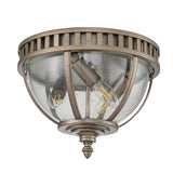 Halleron Victorian-Inspired 3-Light Exterior Flush Fixture