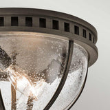 Halleron 3-Light Victorian Flush Light in Londonderry Finish
