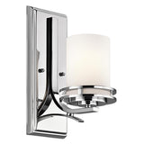 Hendrik Polished Chrome Opal Glass LED Bathroom Wall Light