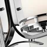 Hendrik Polished Chrome Opal Glass LED Bathroom Wall Light