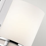 Hendrik Polished Chrome Opal Glass LED Bathroom Wall Light
